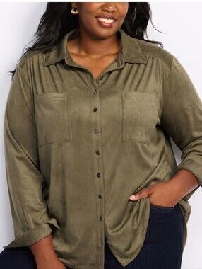 Pale Sky Nara Button Down Shirt - M